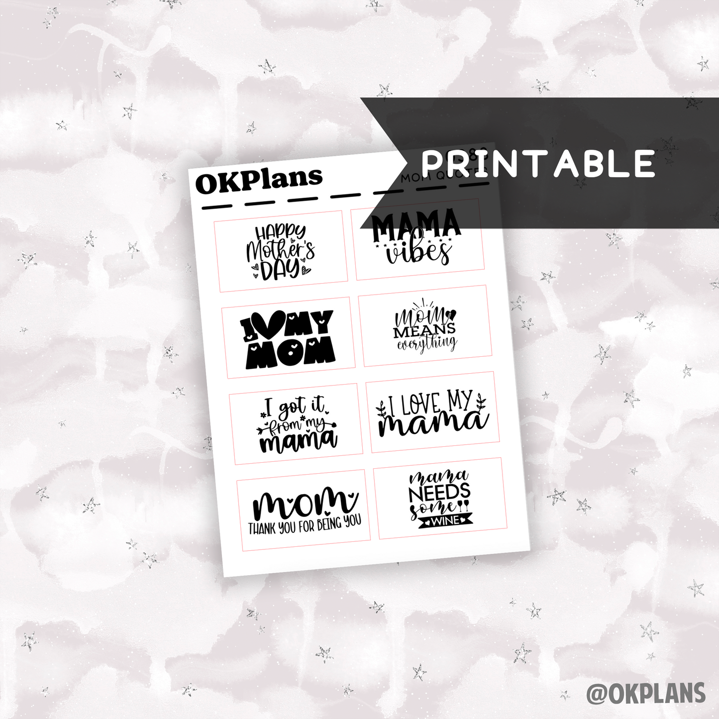 Mom Quote Overlay // Printable // 0388 // Foiled