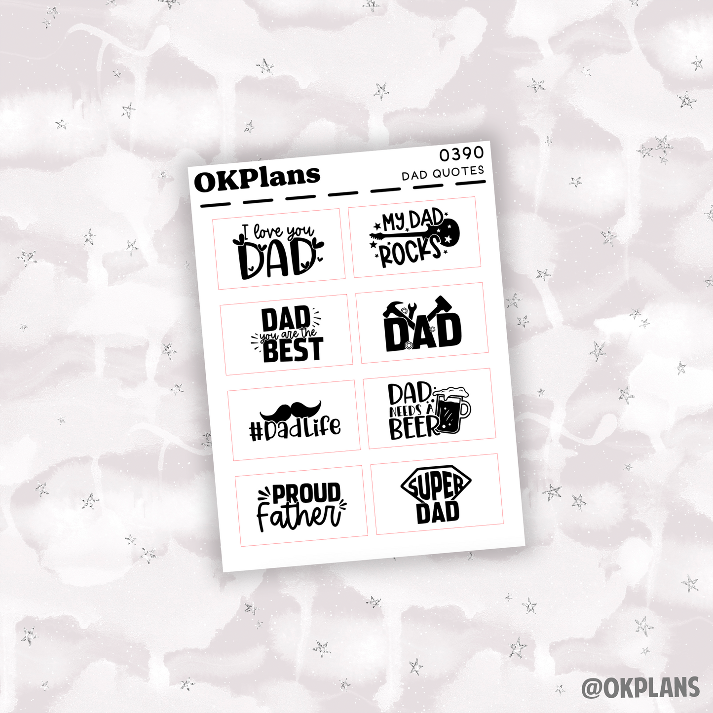 Dad Quote Overlay // 0390 // Foiled