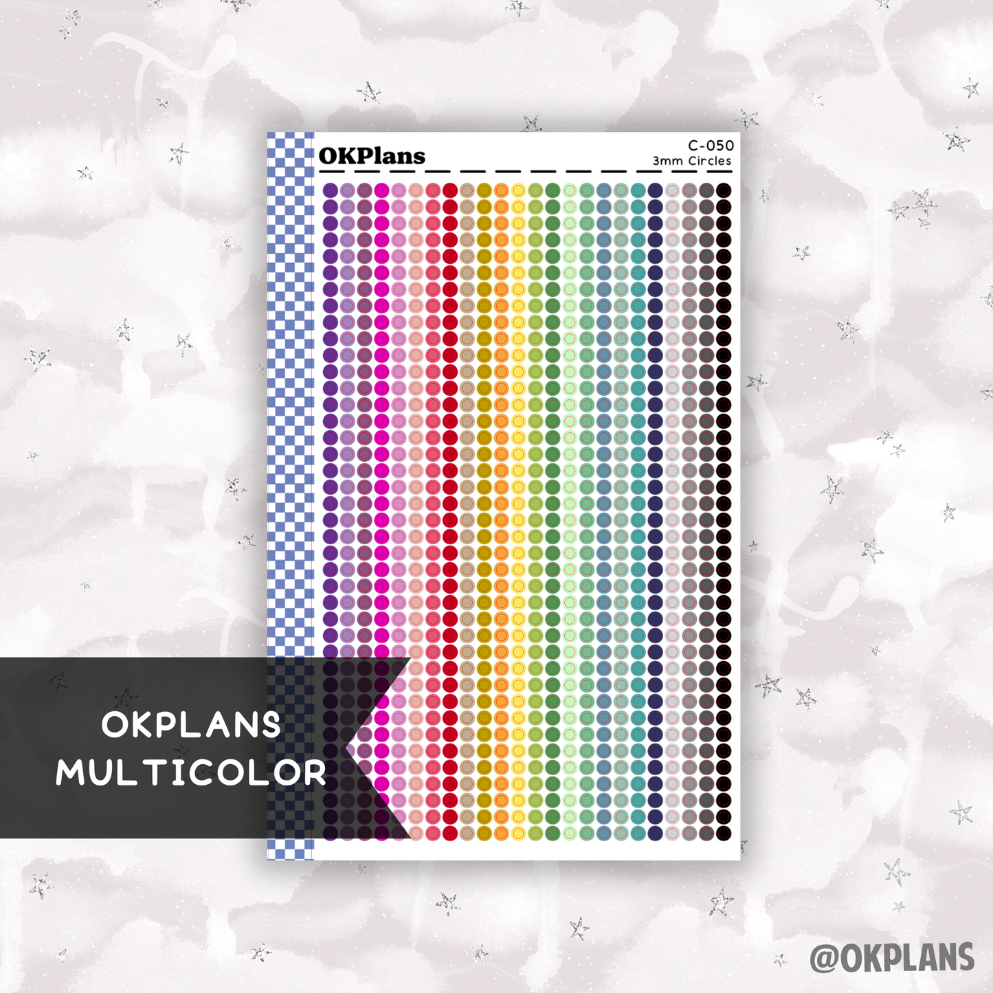 3mm Circles // Multicolor // Printable // C-050 // Multicolor Functional