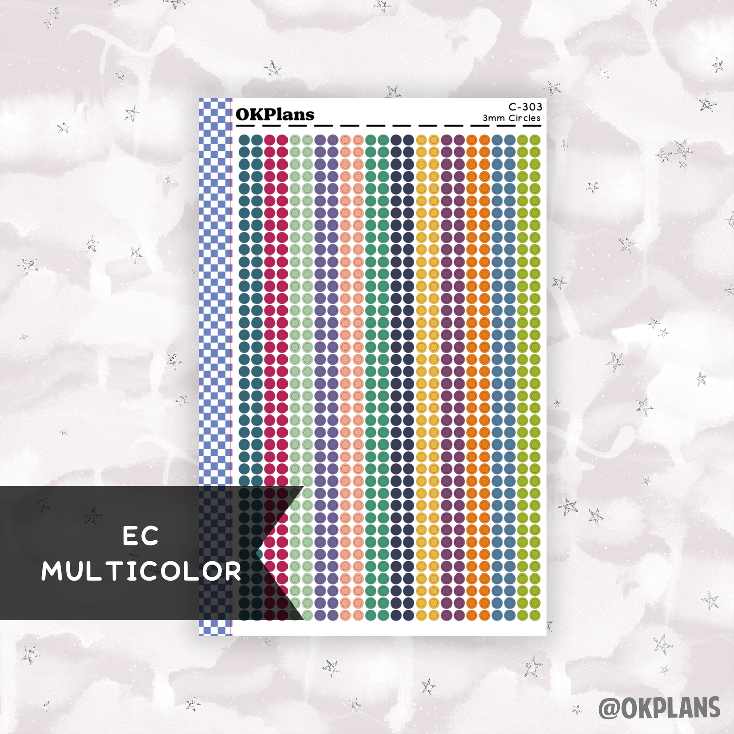 3mm Circles // EC Multi // Printable // C-303 // Multicolor Functional