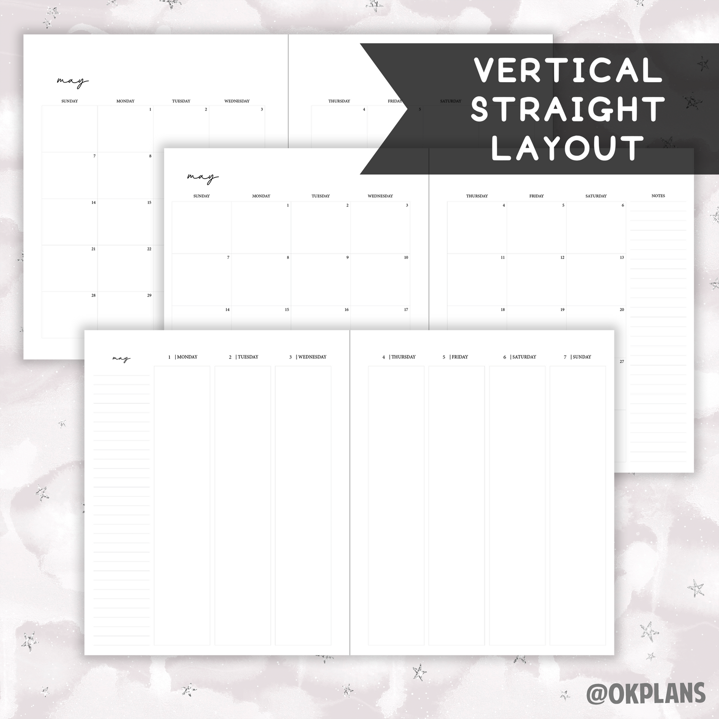 *DATED* 7x9 Weekly Planner - Pick Monthly and Weekly Option