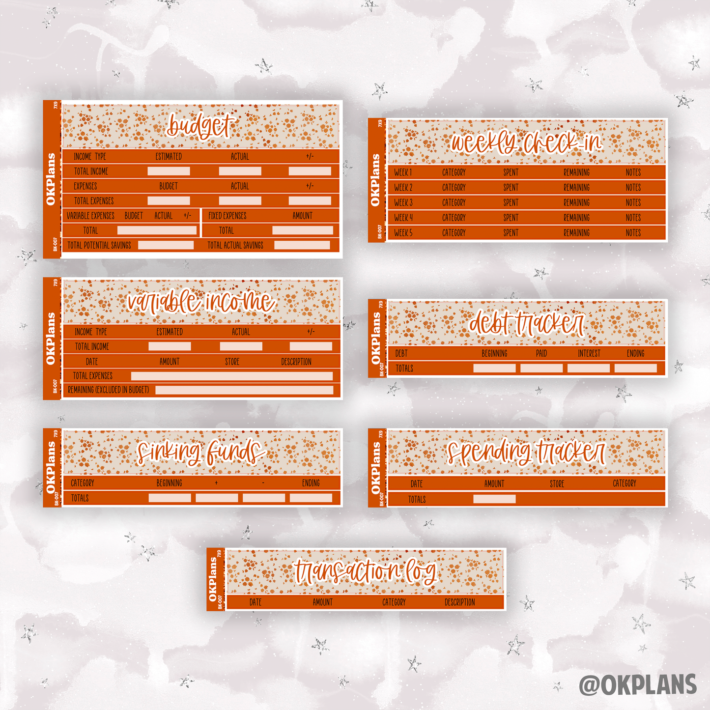 BK-007 // 7x9 // Printable // Budget Kit