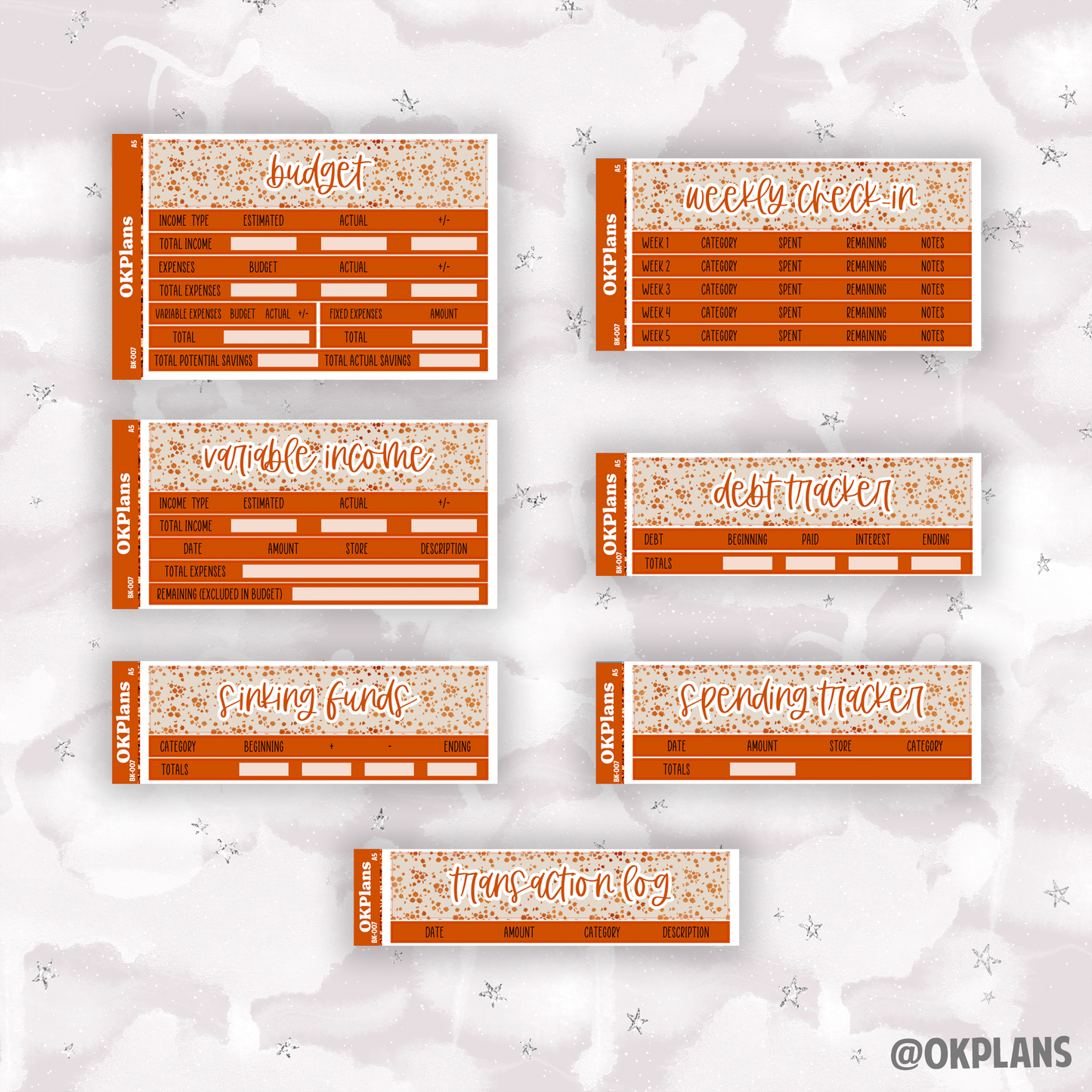 BK-007 // A5 // Printable // Budget Kit