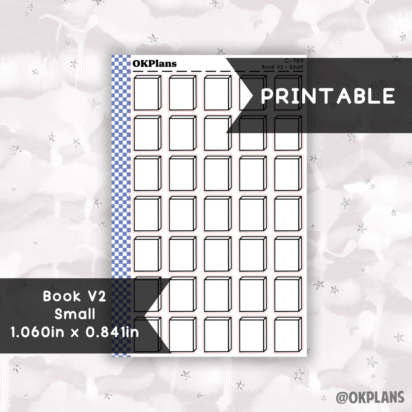 Book V2 - Small // Printable // C-789 // Functional
