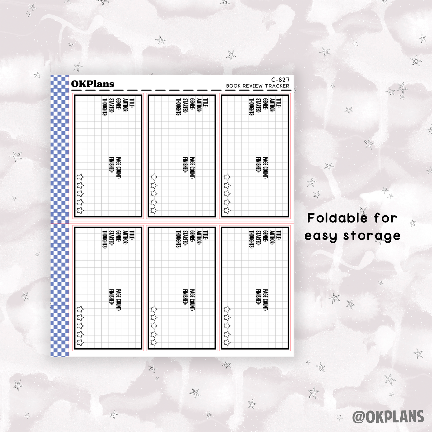 Book Review Tracker // Printable // C-827 // Functional