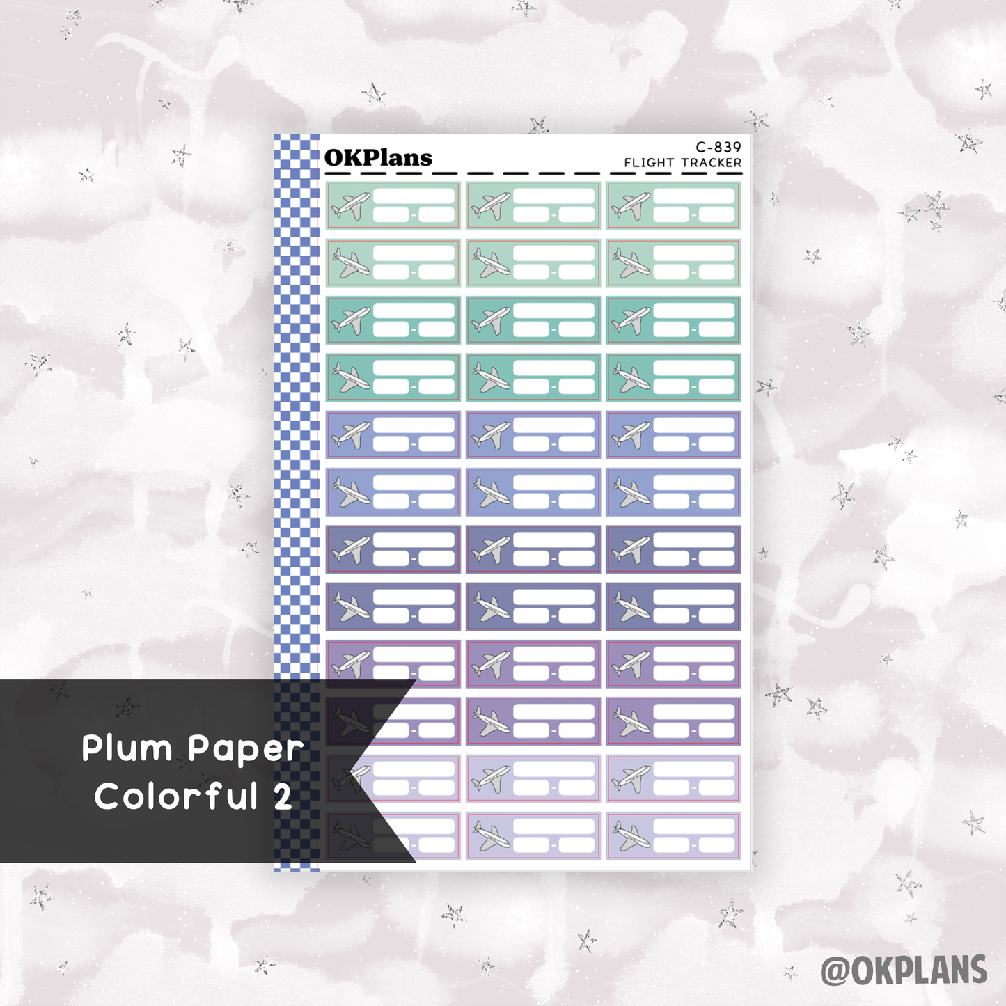 Flight Tracker // Printable // Multicolor Functional