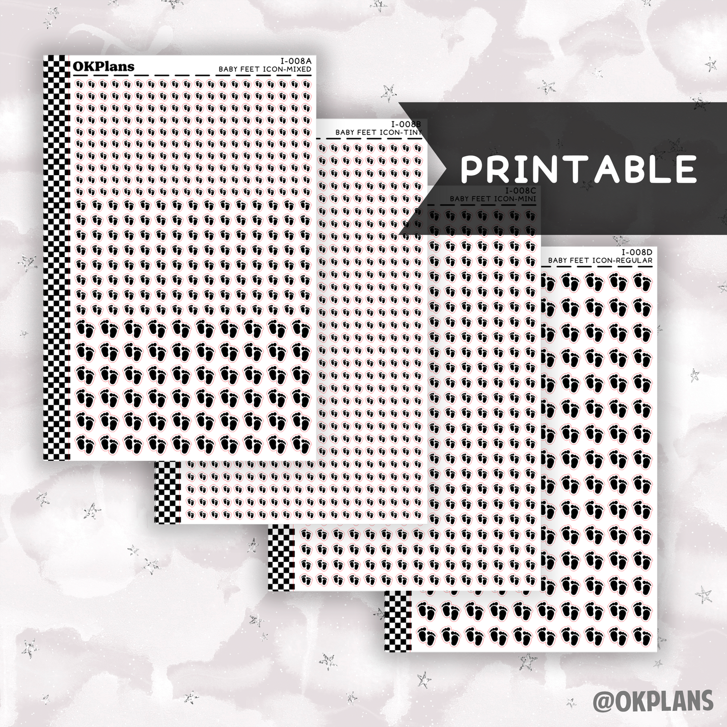 Baby Feet // Printable // I-008 // Icons