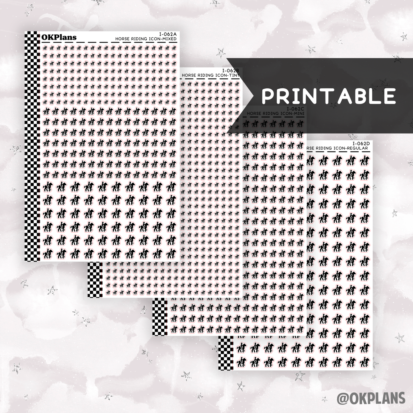 Horse Riding // Printable // I-062 // Icons