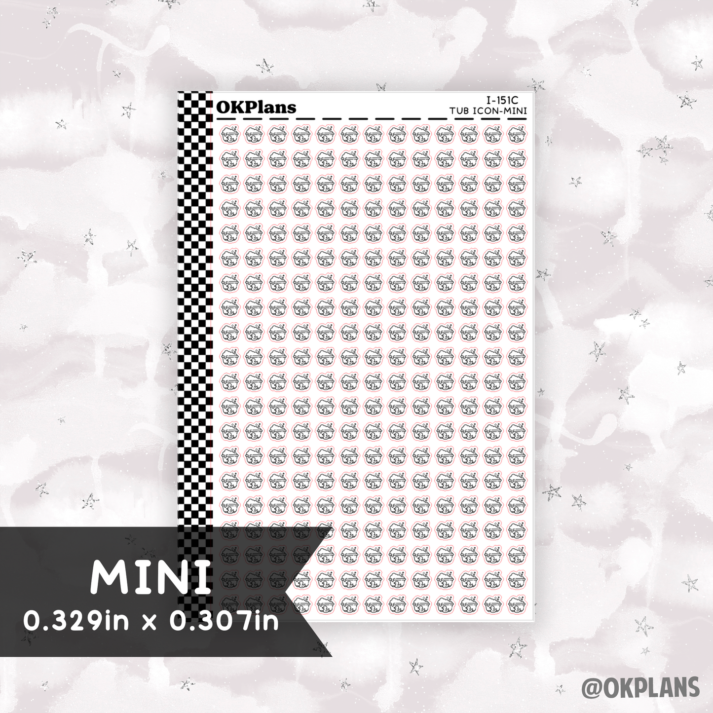 Tub // Printable // I-151 // Icons