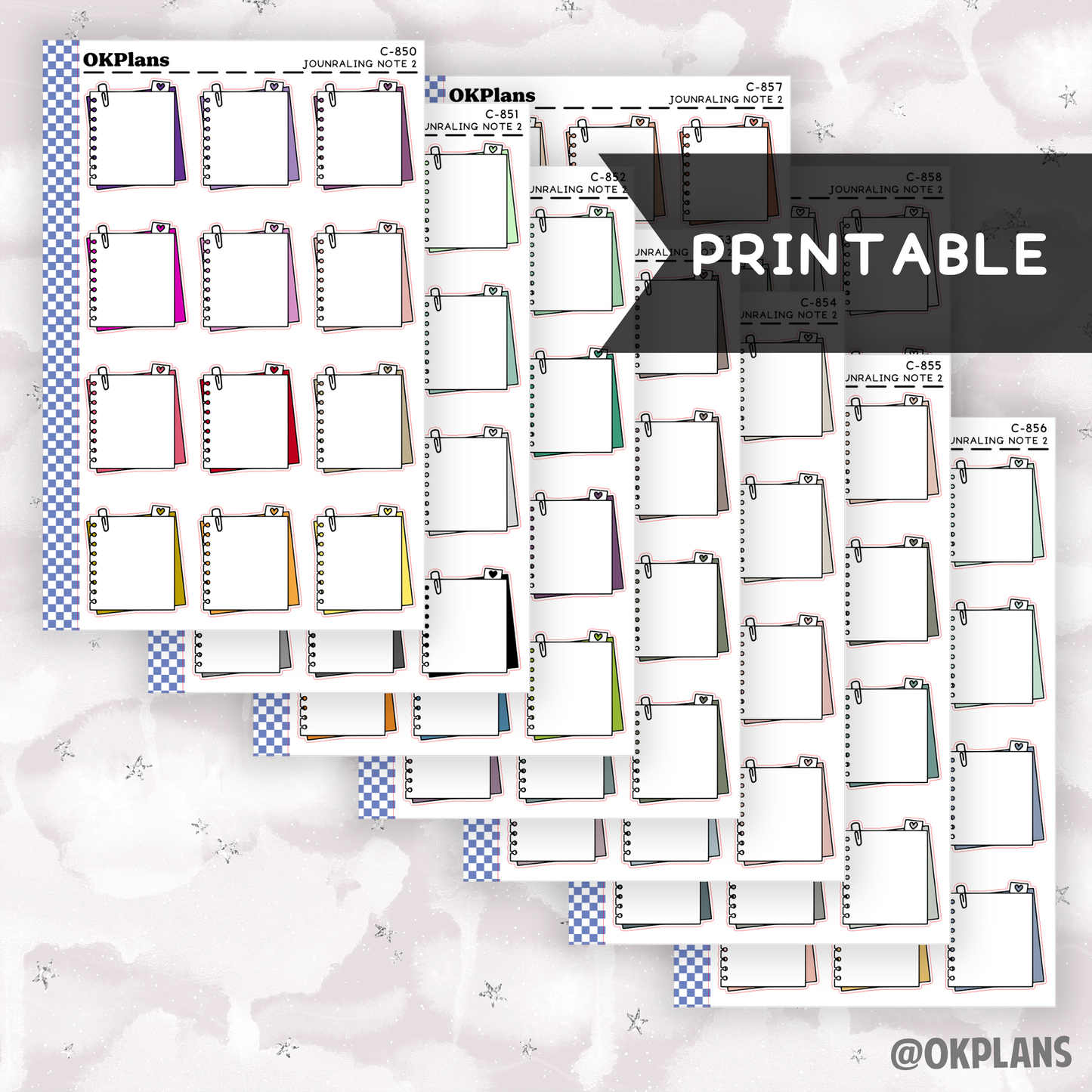 Journaling Note 2 // Printable // Multicolor Functional