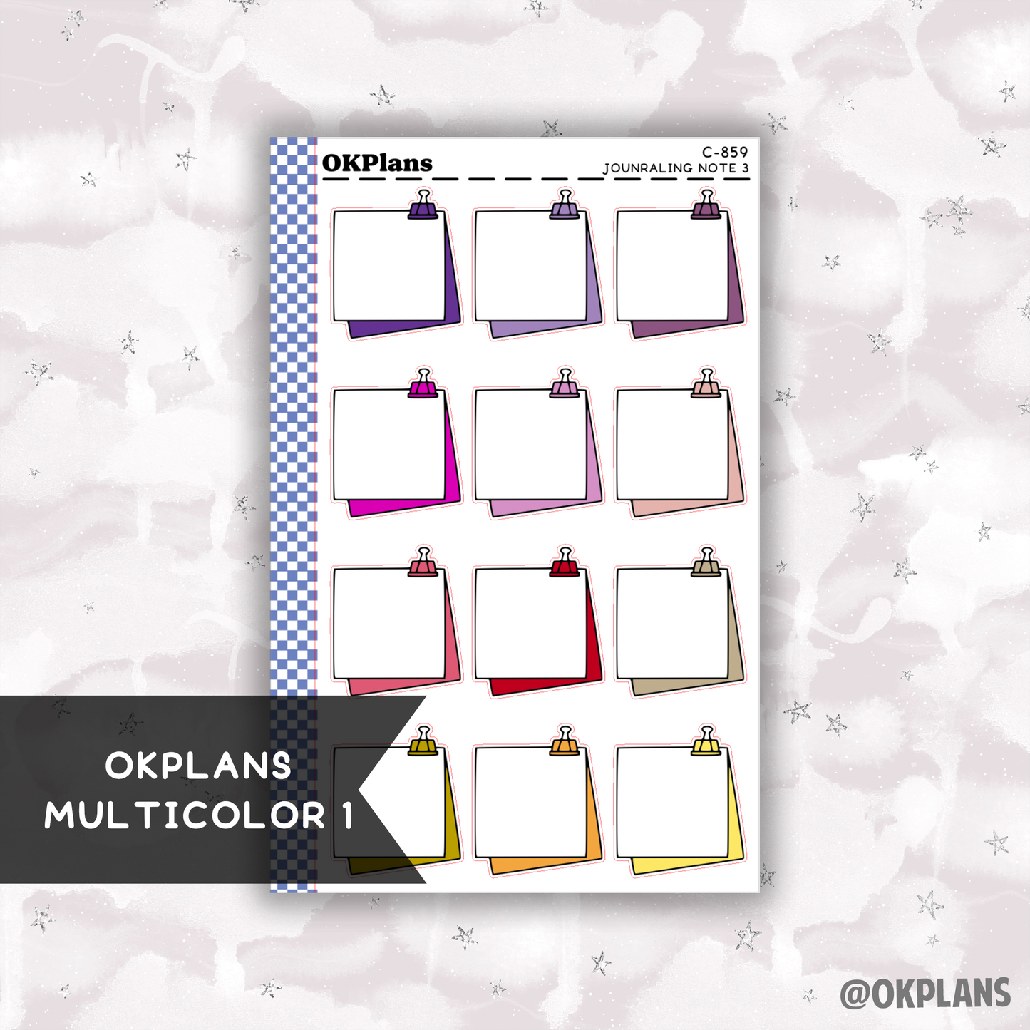 Journaling Note 3 // Printable // Multicolor Functional