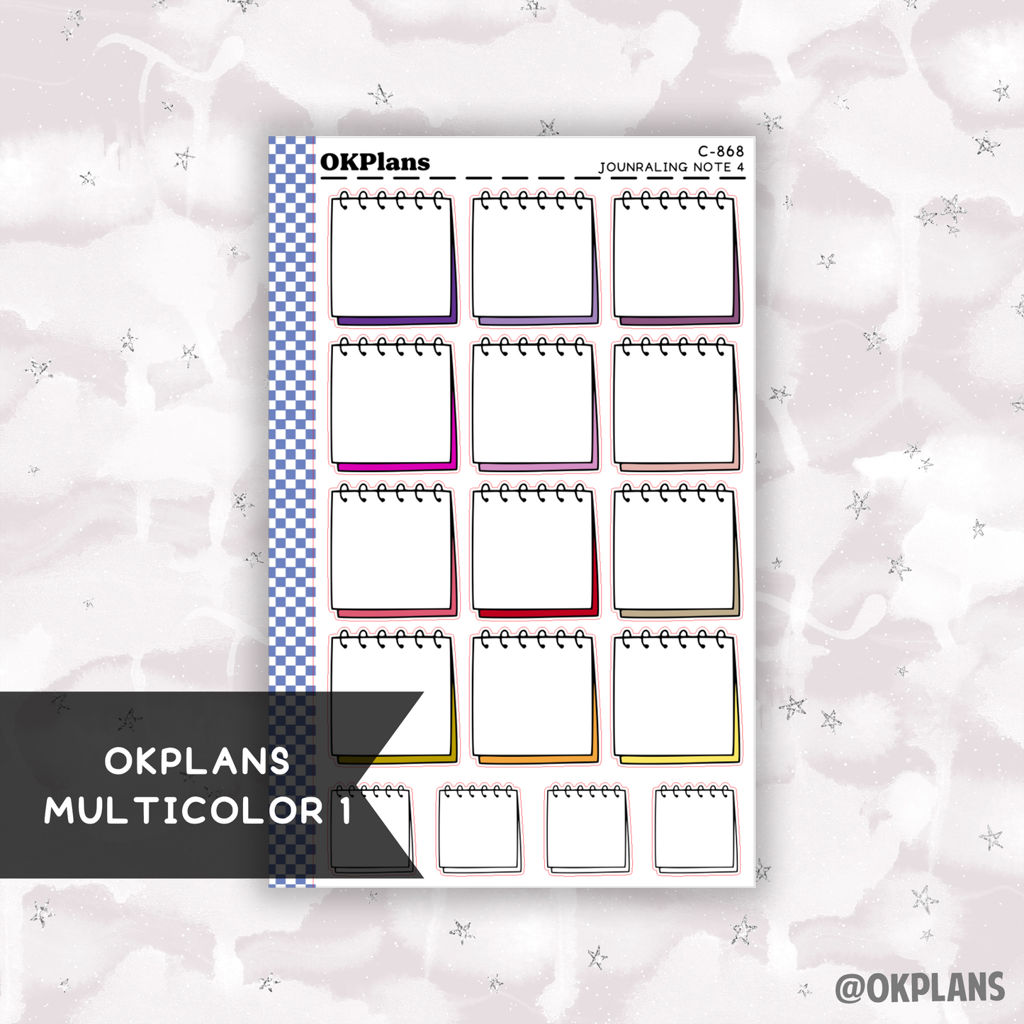 Journaling Note 4 // Printable // Multicolor Functional