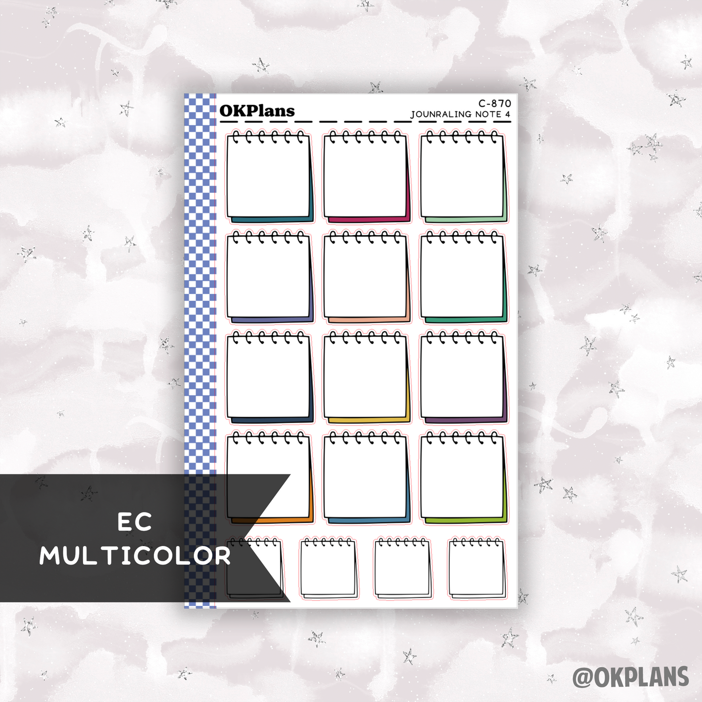 Journaling Note 4 // Printable // Multicolor Functional