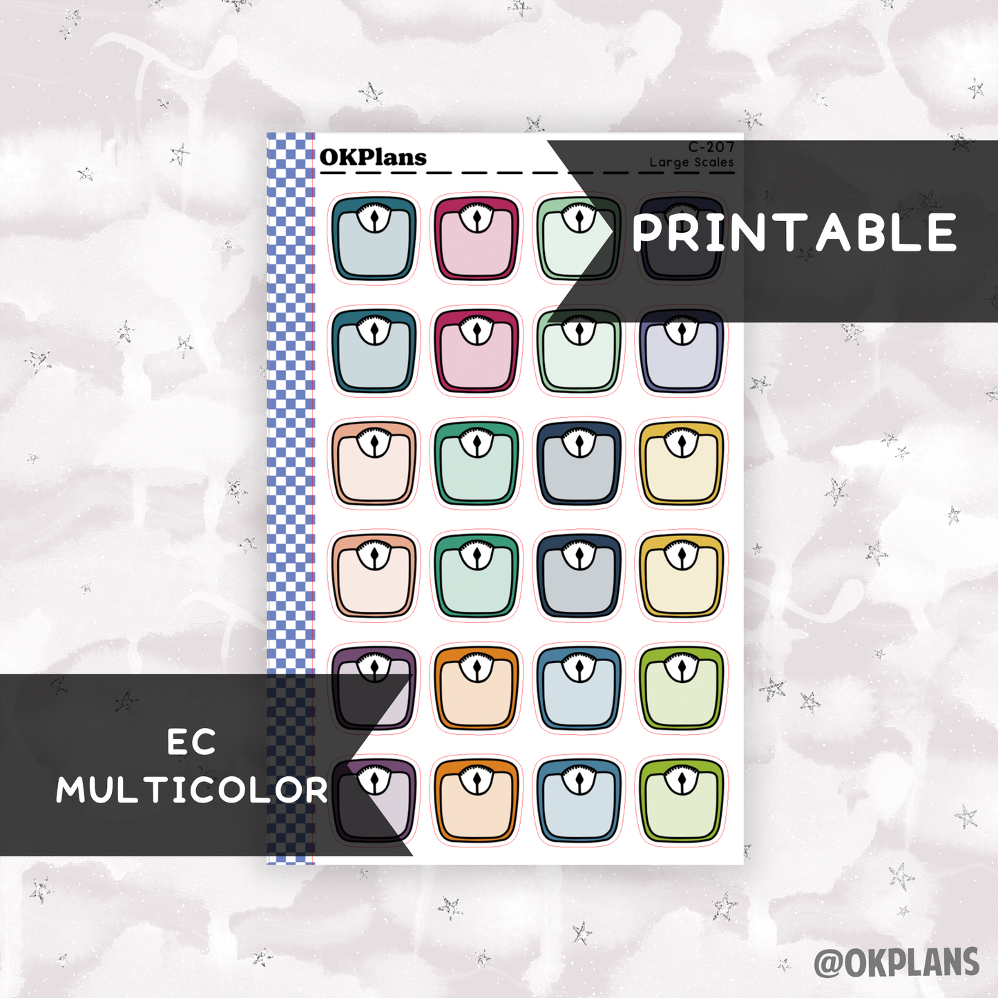 Large Scales // EC Multicolor // Printable // C-207 // Multicolor Functional