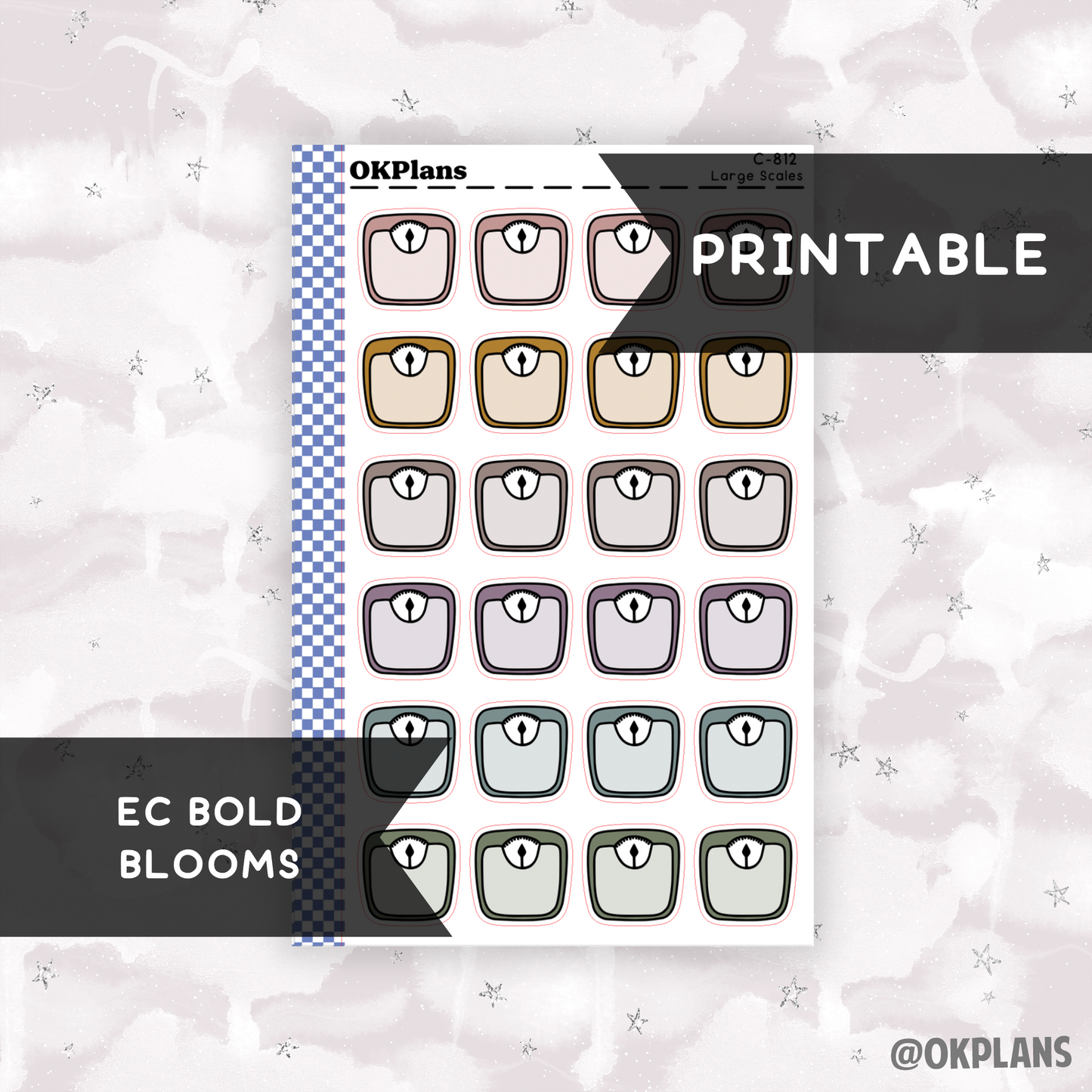 Large Scales // EC Bold Blooms // Printable // C-812 // Multicolor Functional