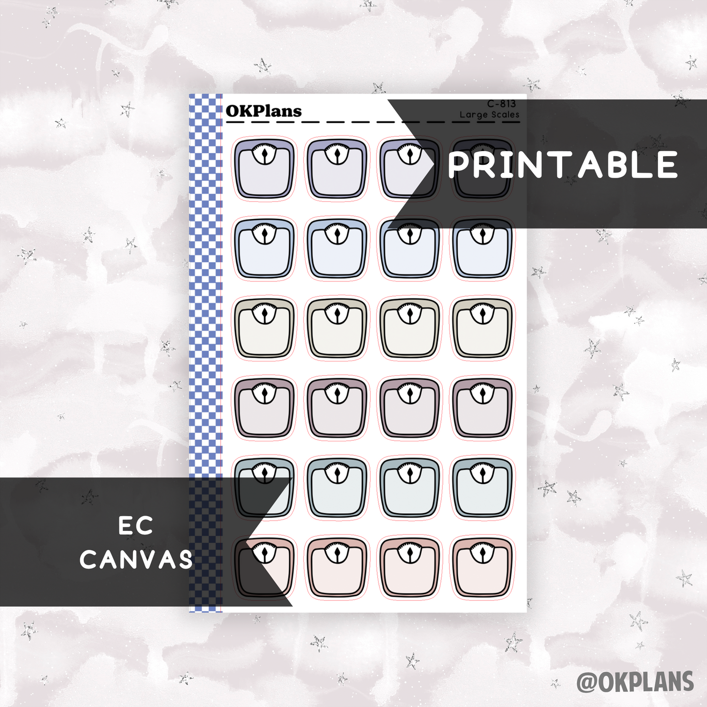 Large Scales // EC Canvas // Printable // C-813 // Multicolor Functional
