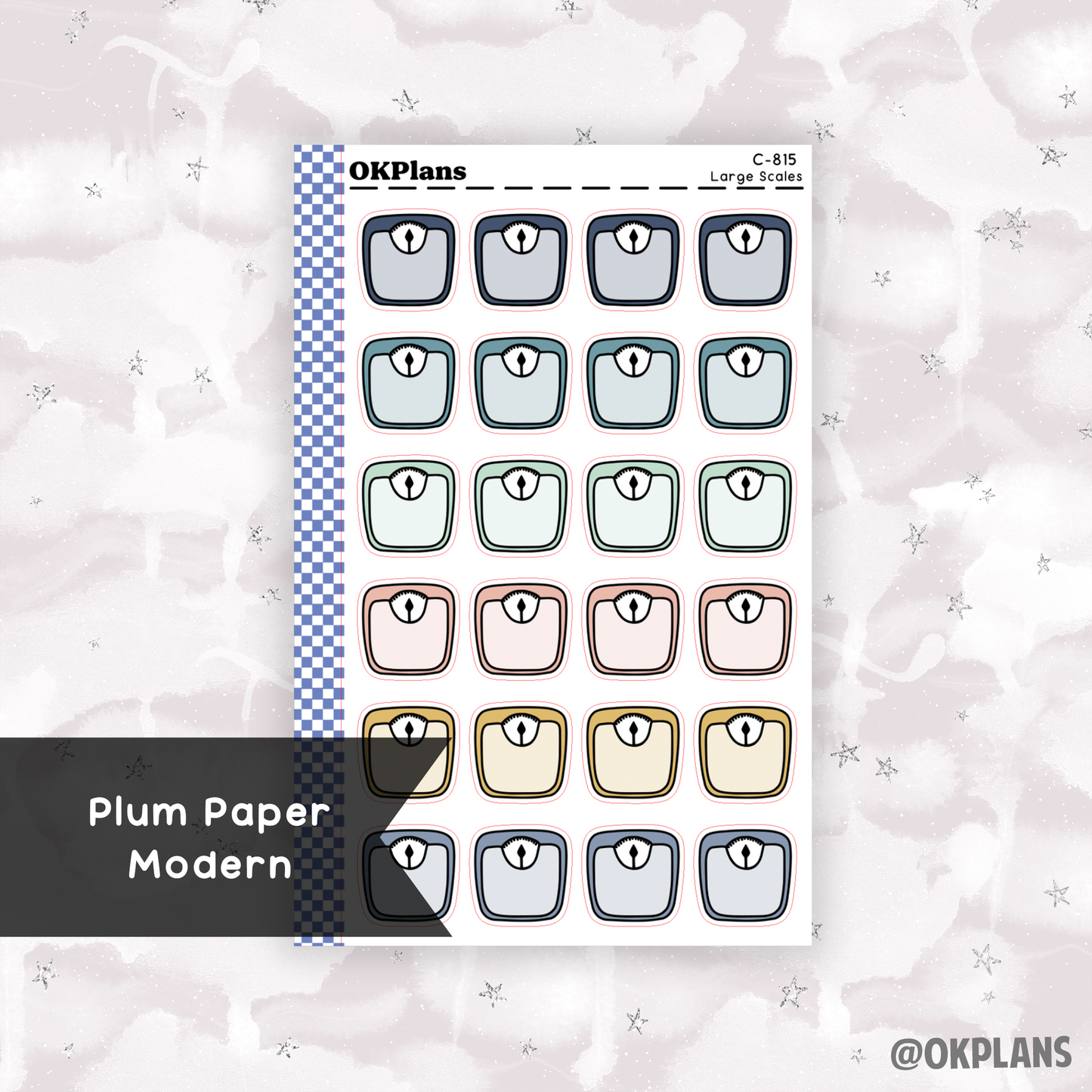 Large Scales // Plum Paper Modern // Printable // C-815 // Multicolor Functional
