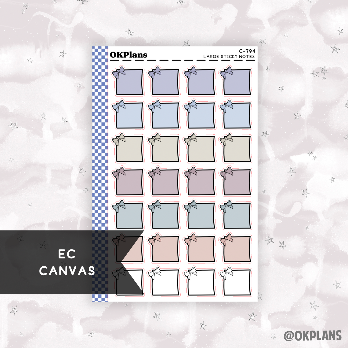 Large Sticky Note // EC Canvas // Printable // C-794 // Multicolor Functional
