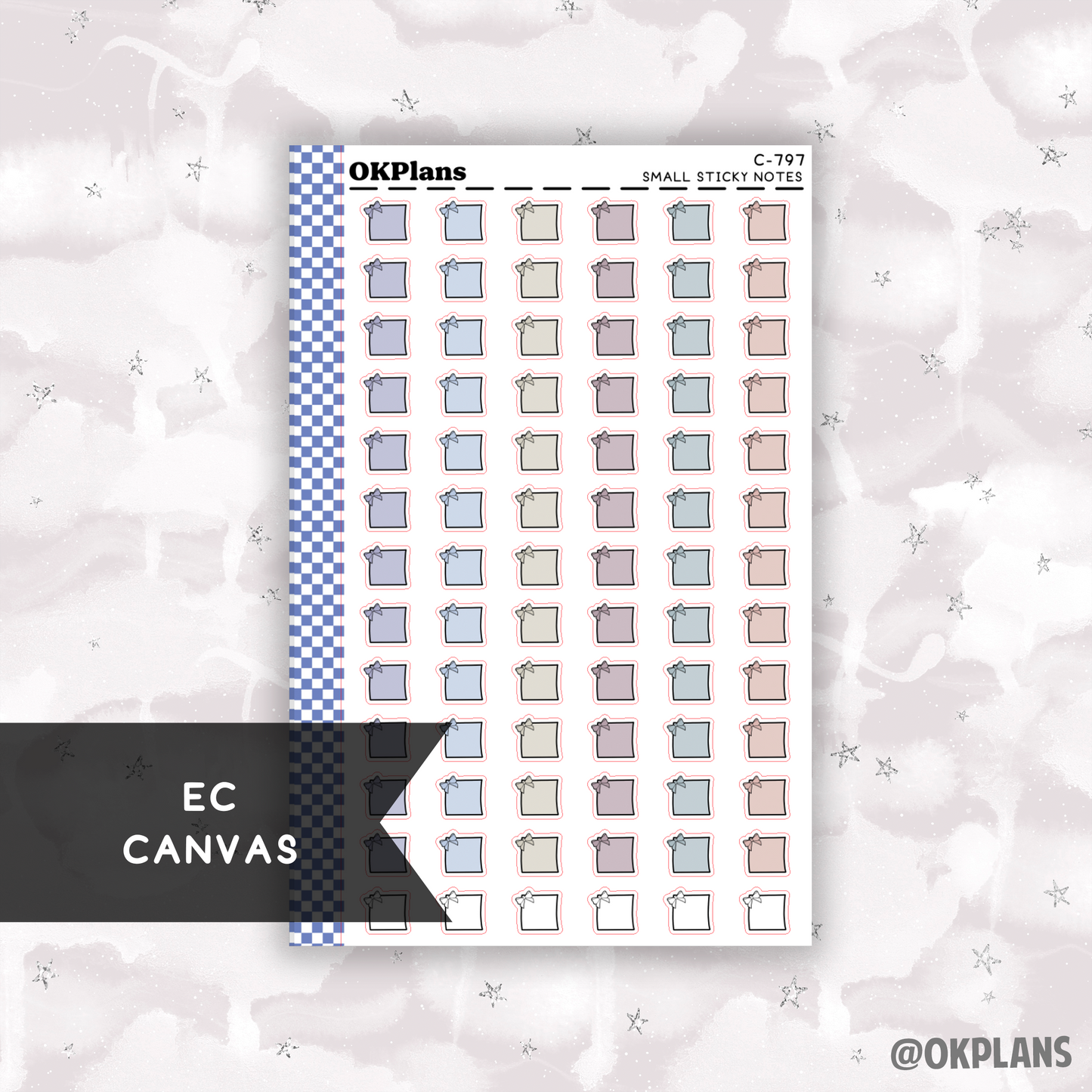 Mini Sticky Note // EC Canvas // Printable // C-797 // Multicolor Functional