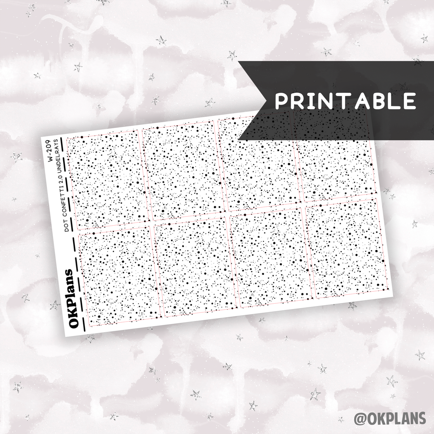 Dot Confetti 2.0 Underlays // Printable // W-209 // Foiled