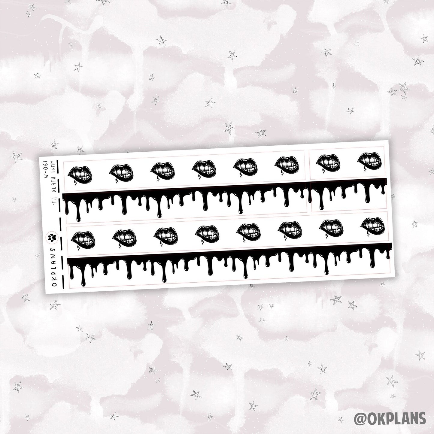 'Til Death // W-061 // 15mm Washi Overlay
