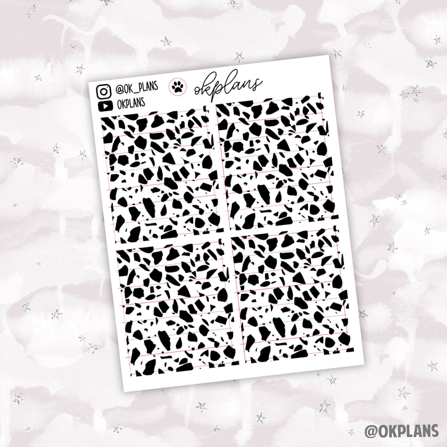 Terrazzo Header // 0167 // Foiled