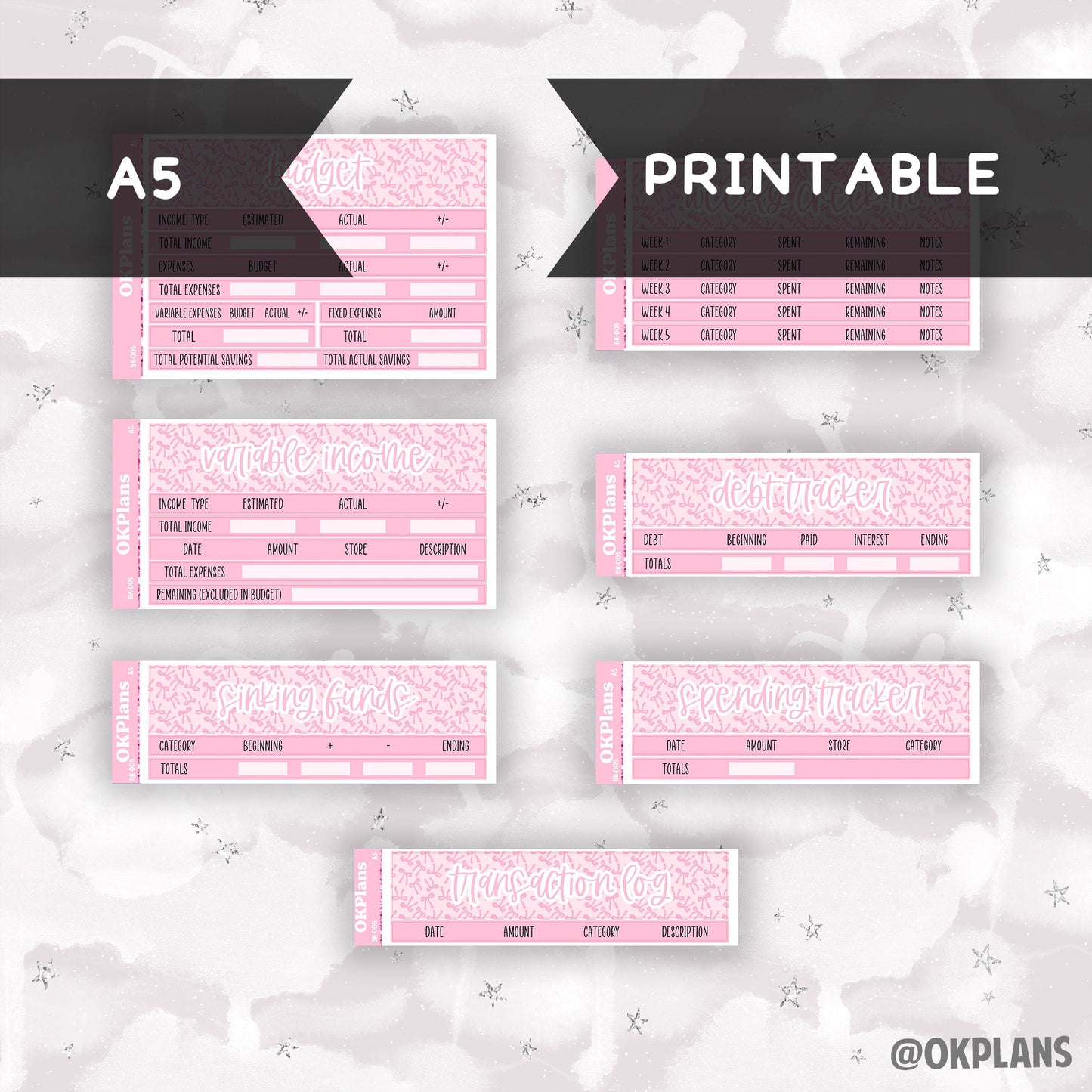 BK-005 // A5 // Printable // Budget Kit