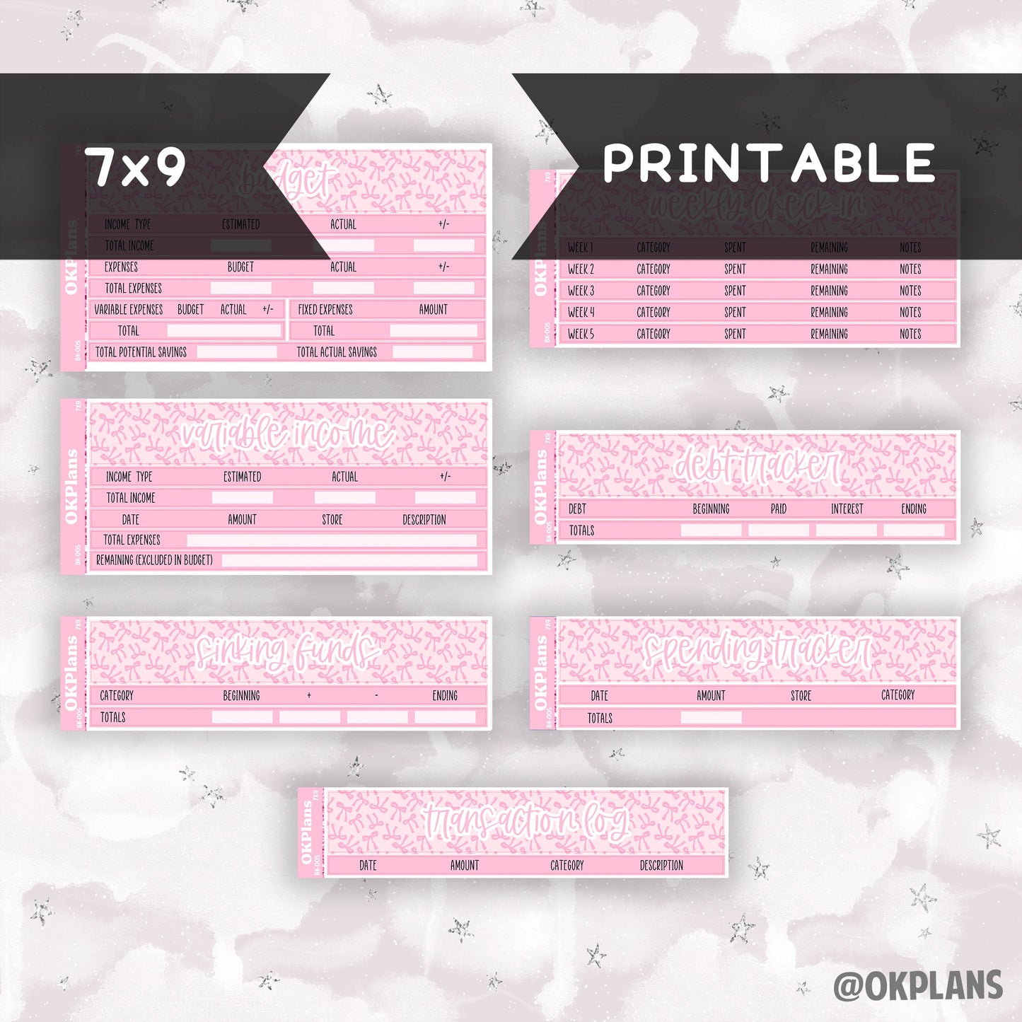 BK-005 // 7x9 // Printable // Budget Kit