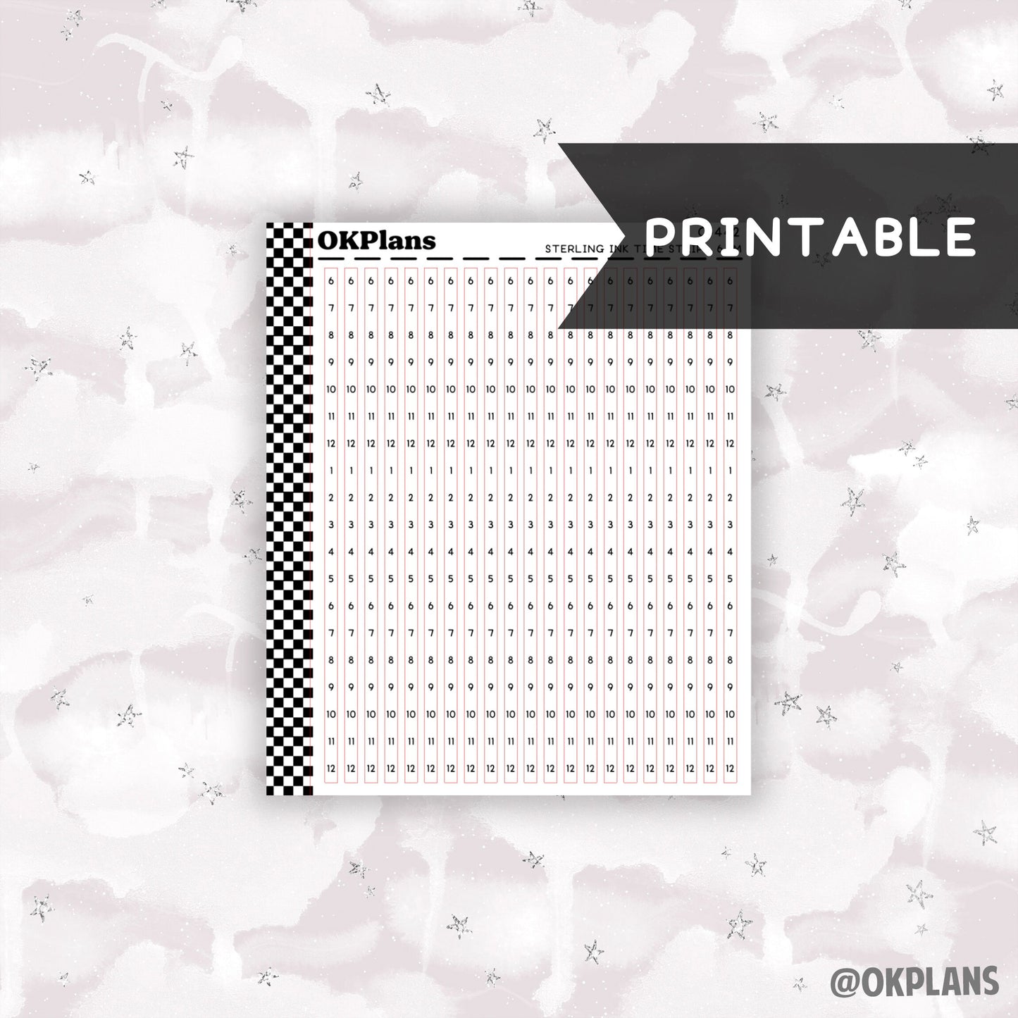 Sterling Ink Time Strips - 6AM // Printable // C-442 // Functional