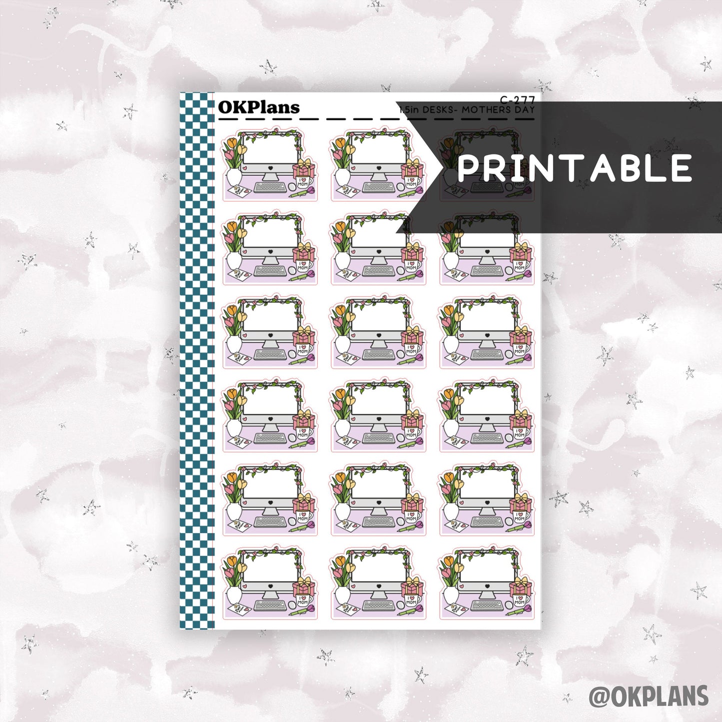 Mother's Day Desk // Printable // C-277 // Functional Doodle