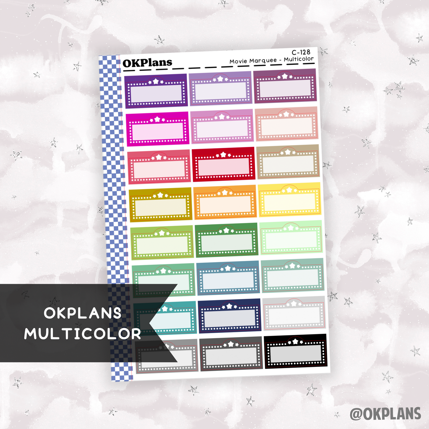Movie Marquee // Printable // Multicolor // C-128 // Multicolor Functional
