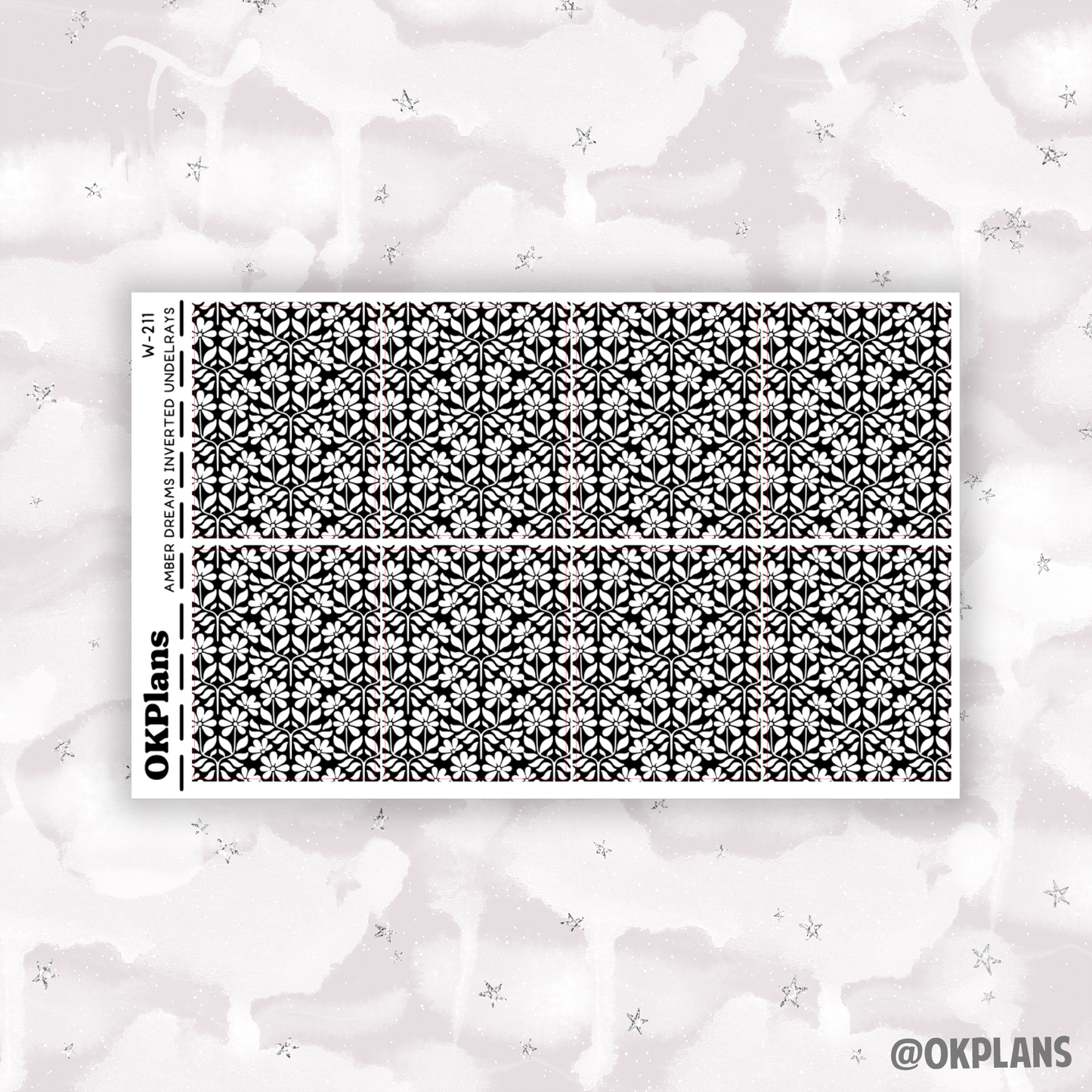 Amber Dreams Inverted Underlays // Printable // W-211 // Foiled