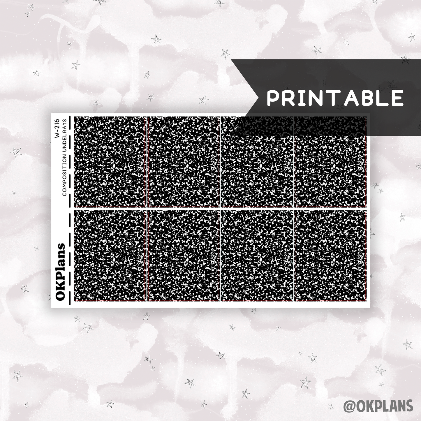 Composition Underlays // Printable // W-216 // Foiled
