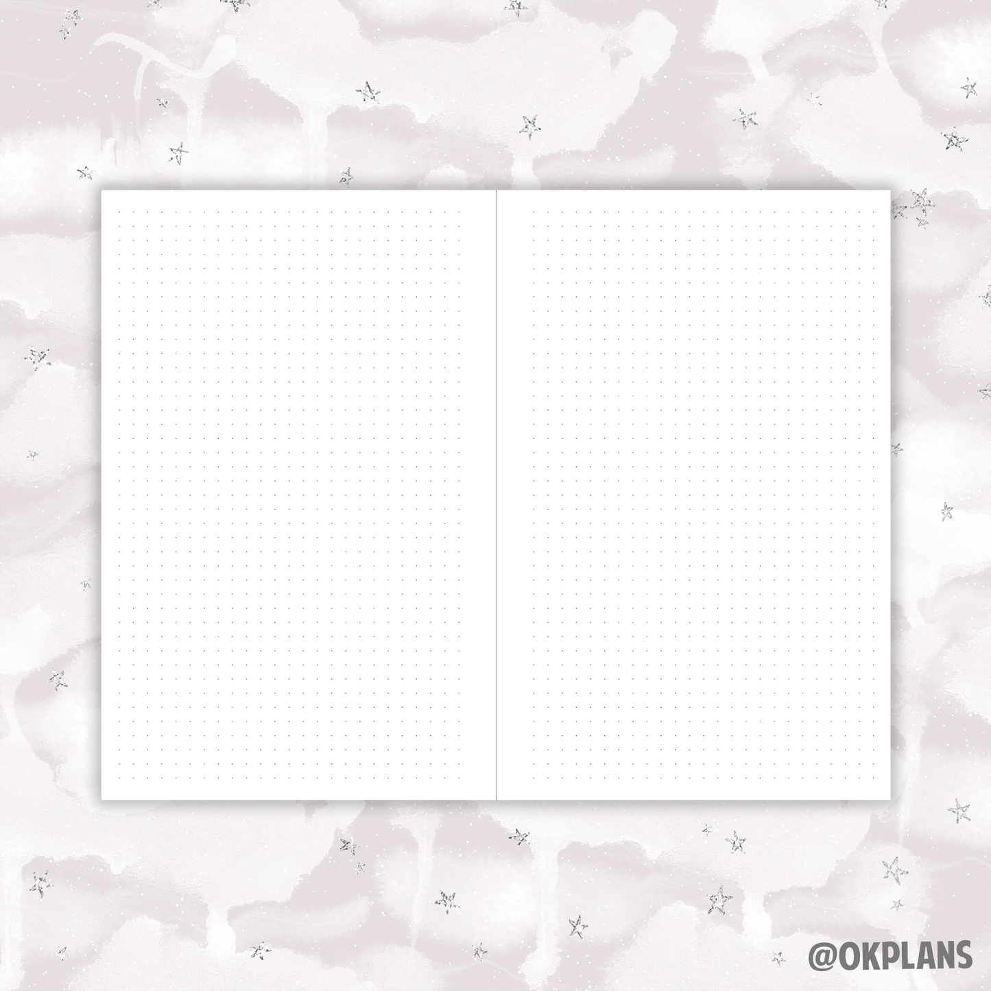 Half Letter Dot Grid Lined Paper // Digital Download // Writing Paper, Study Note Template, Lecture Notes Taking