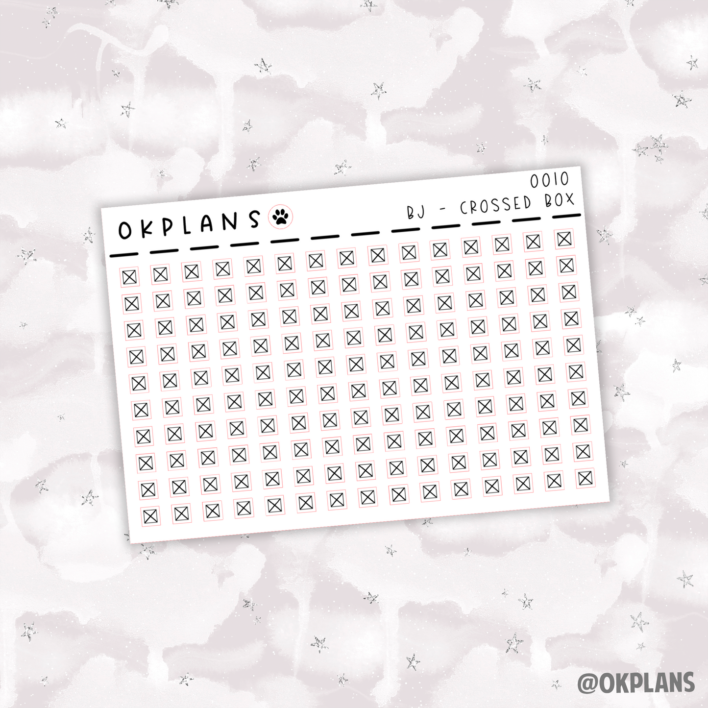 Crossed Box Icon // 0010 // Bullet Journal