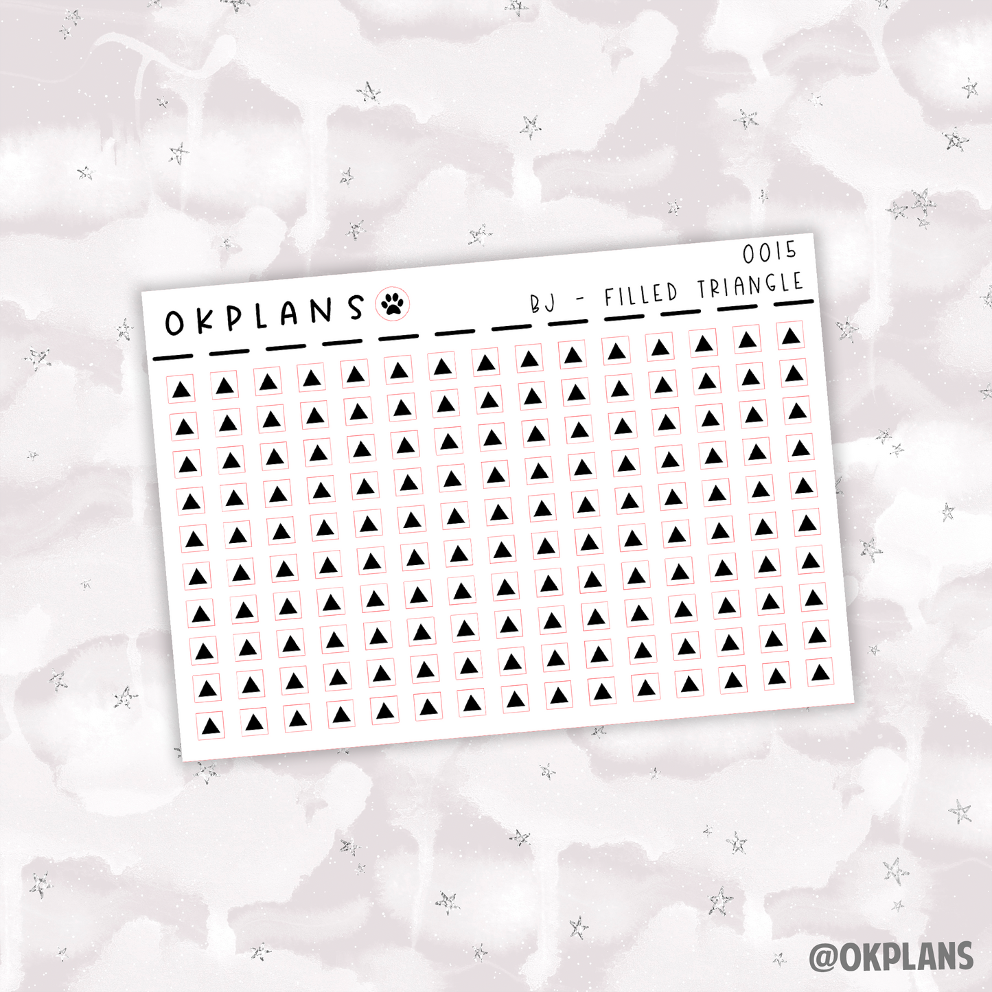 Filled Triangle Icon // 0015 // Bullet Journal