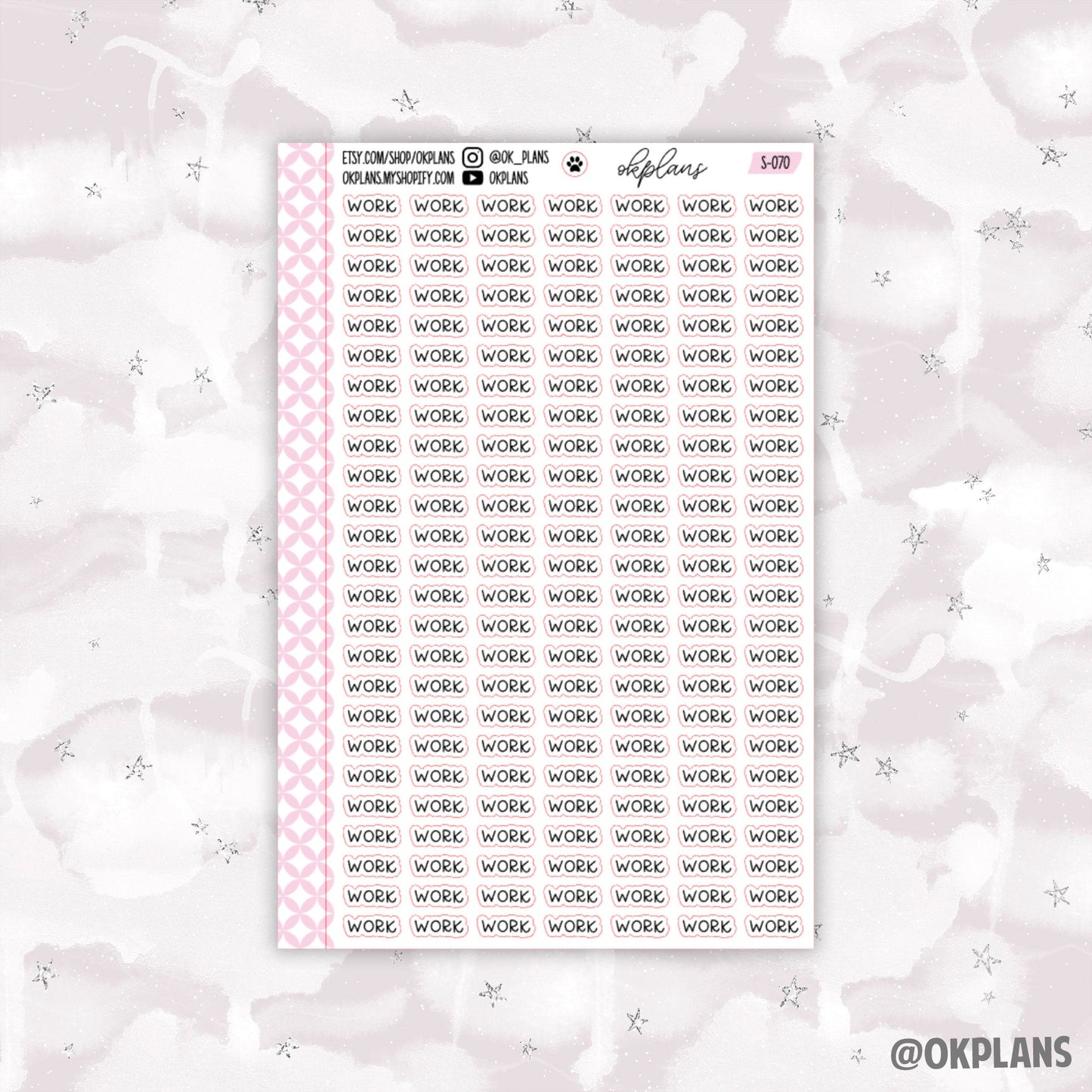 Work // Black Font // Functional Scripts // S-070