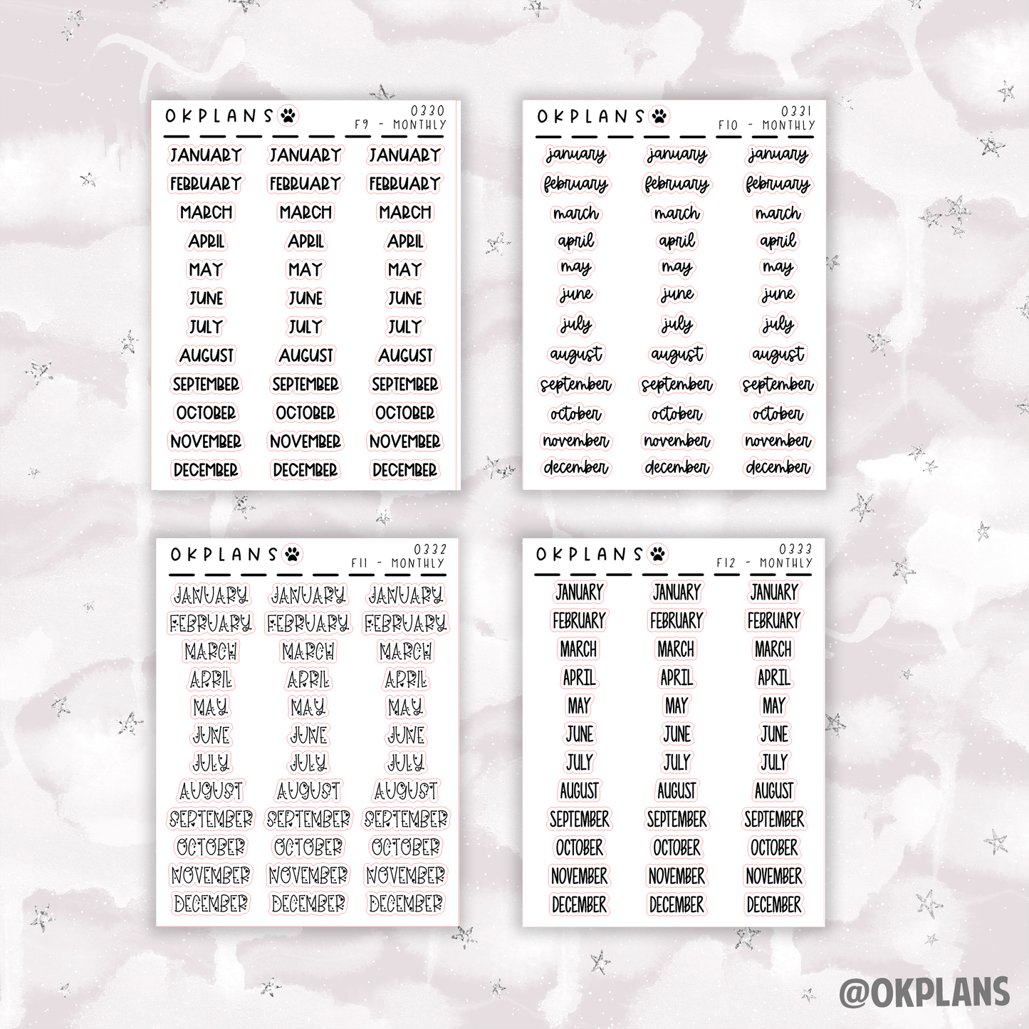 Monthly Scripts // Foiled Scripts