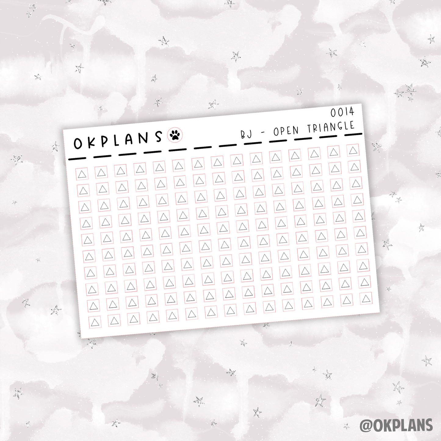Open Triangle Icon // 0014 // Bullet Journal