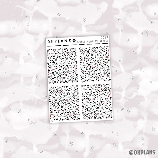 Disney Confetti Header // 0047 // Header Overlay