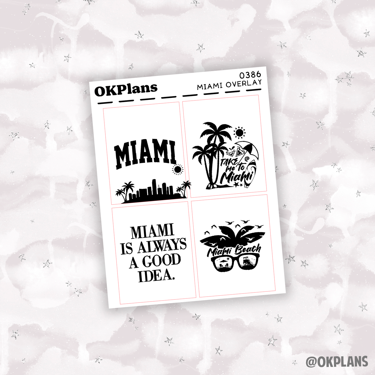 Miami Quote Overlay // 0386 // Foiled