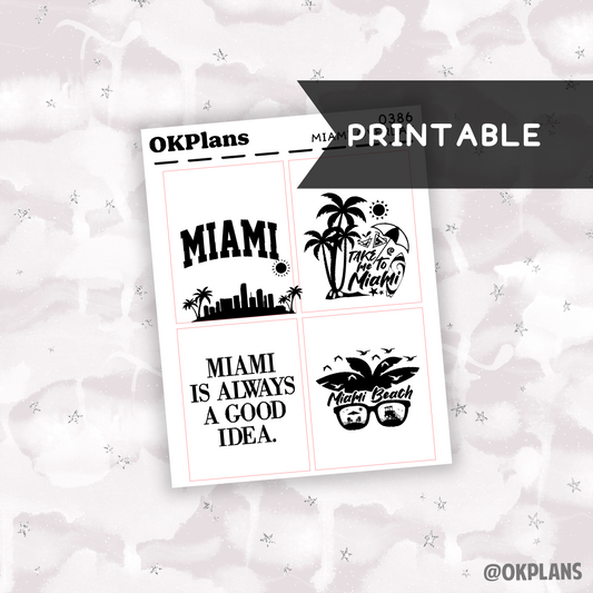 Miami Quote Overlay// Printable // 0386 // Foiled