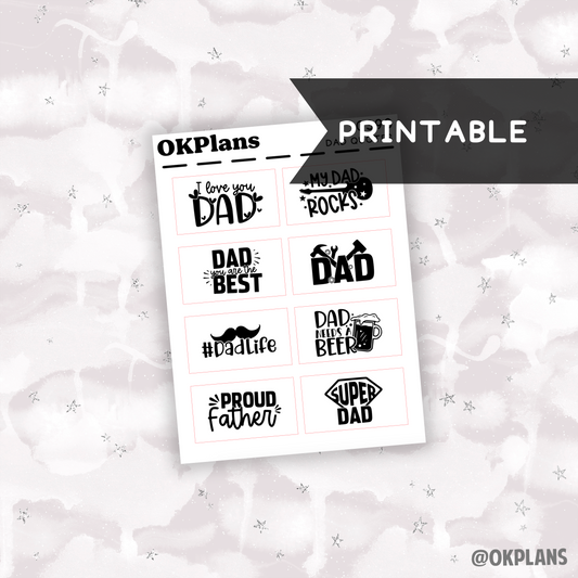 Dad Quote Overlay // Printable // 0390 // Foiled
