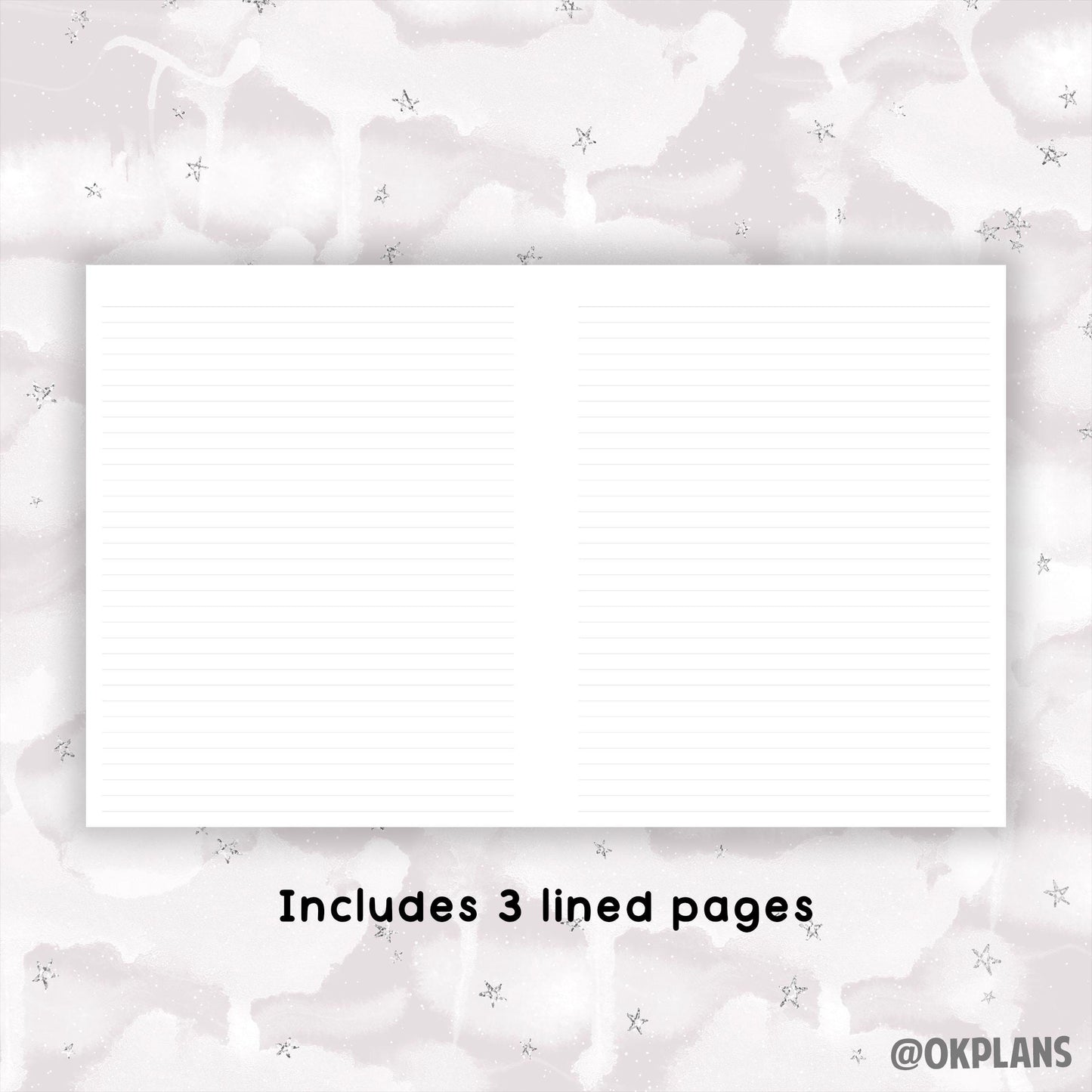 A5Wide Horizontal Planner // Digital Download // Writing Paper, Study Note Template, Lecture Notes Taking