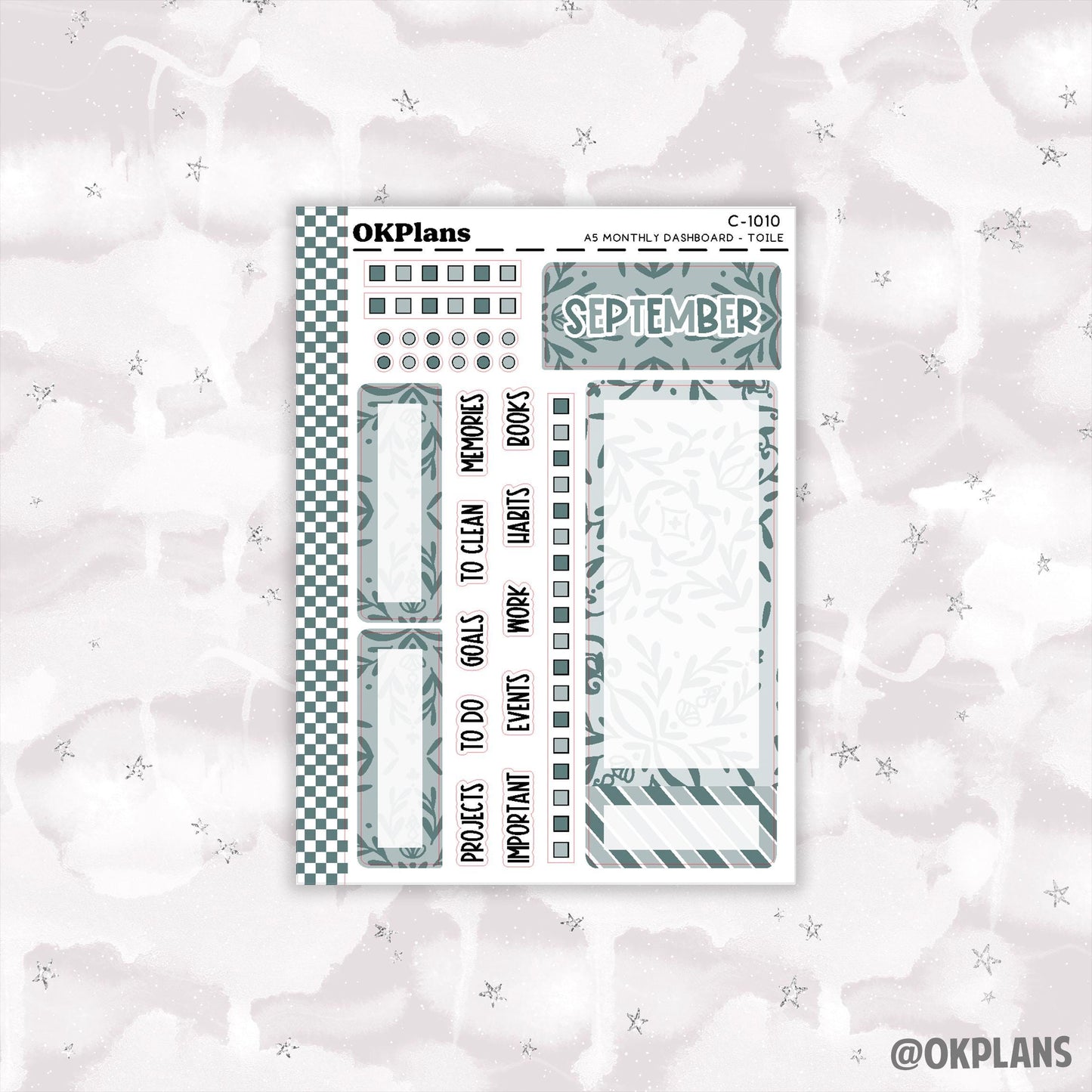 A5 EC Toile Monthly Dashboard // Functional