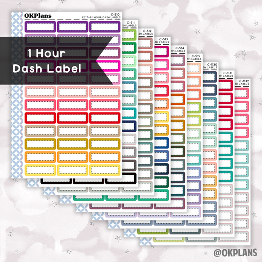 One Hour Dash Labels //  Multicolor Functional
