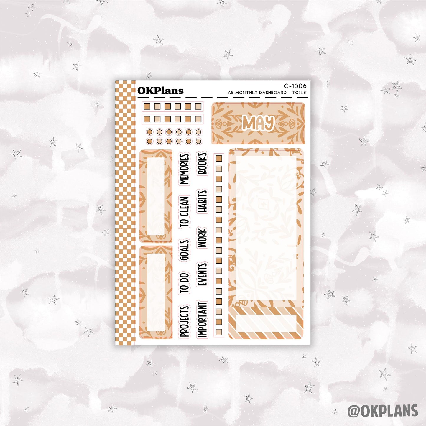 A5 EC Toile Monthly Dashboard // Functional