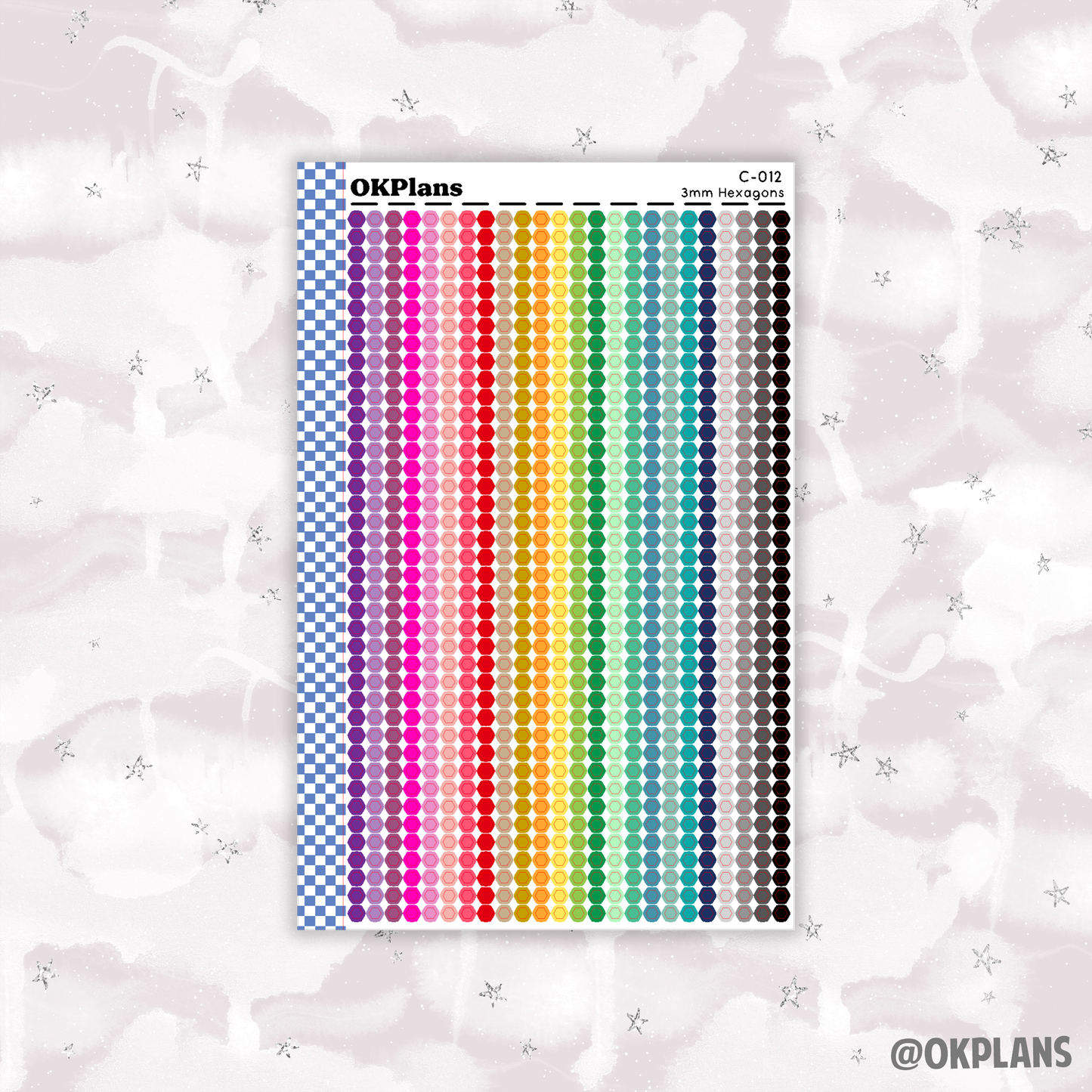 3mm Hexagons // Multicolor Functional