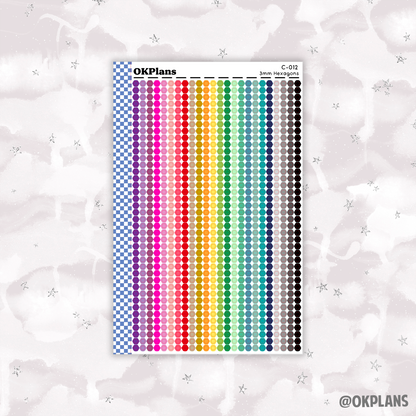 3mm Hexagons // Multicolor Functional
