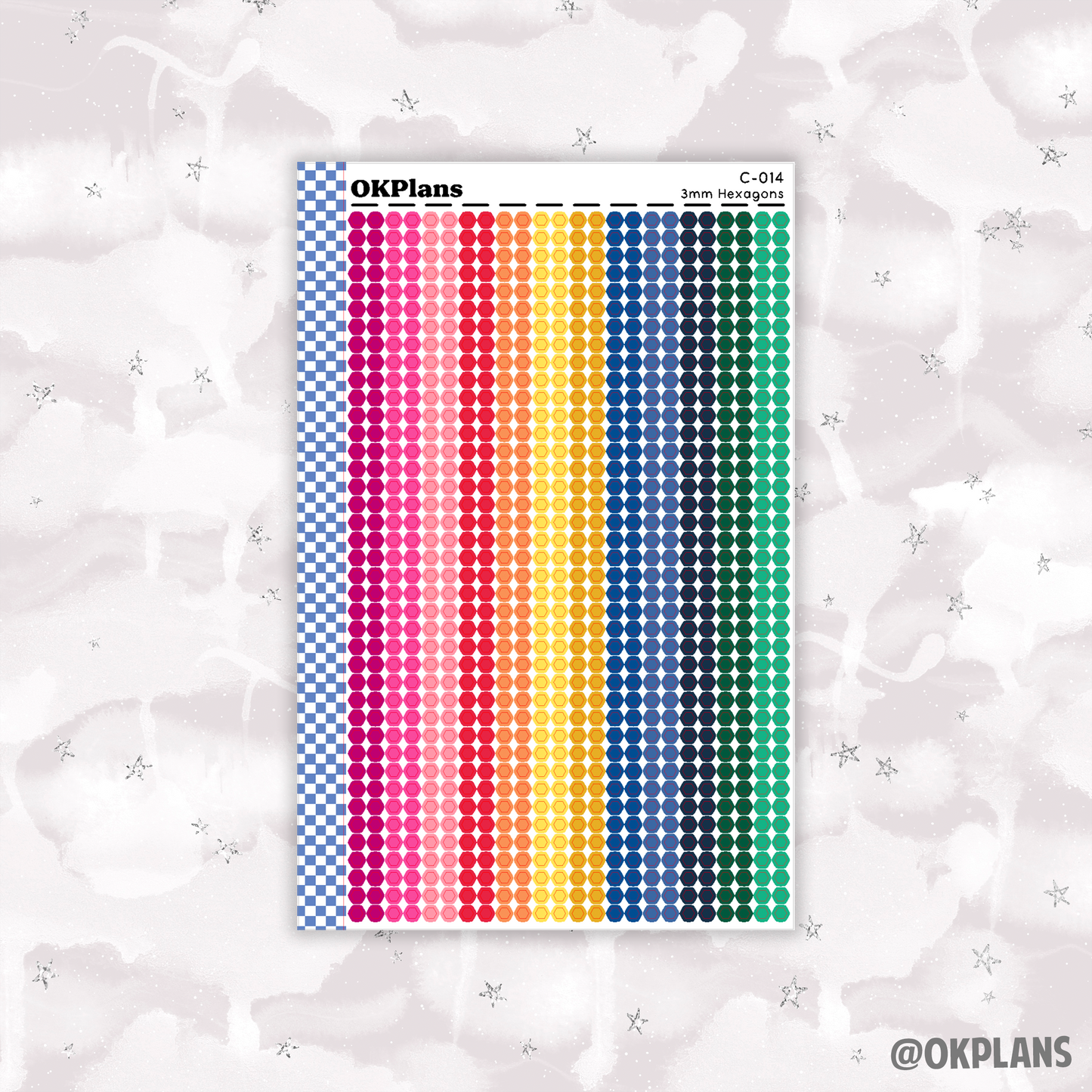 3mm Hexagons // Multicolor Functional